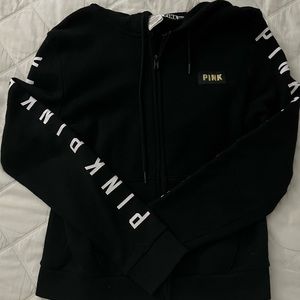 Cute Victoria’s Secret Pink Zipup Black Jacket